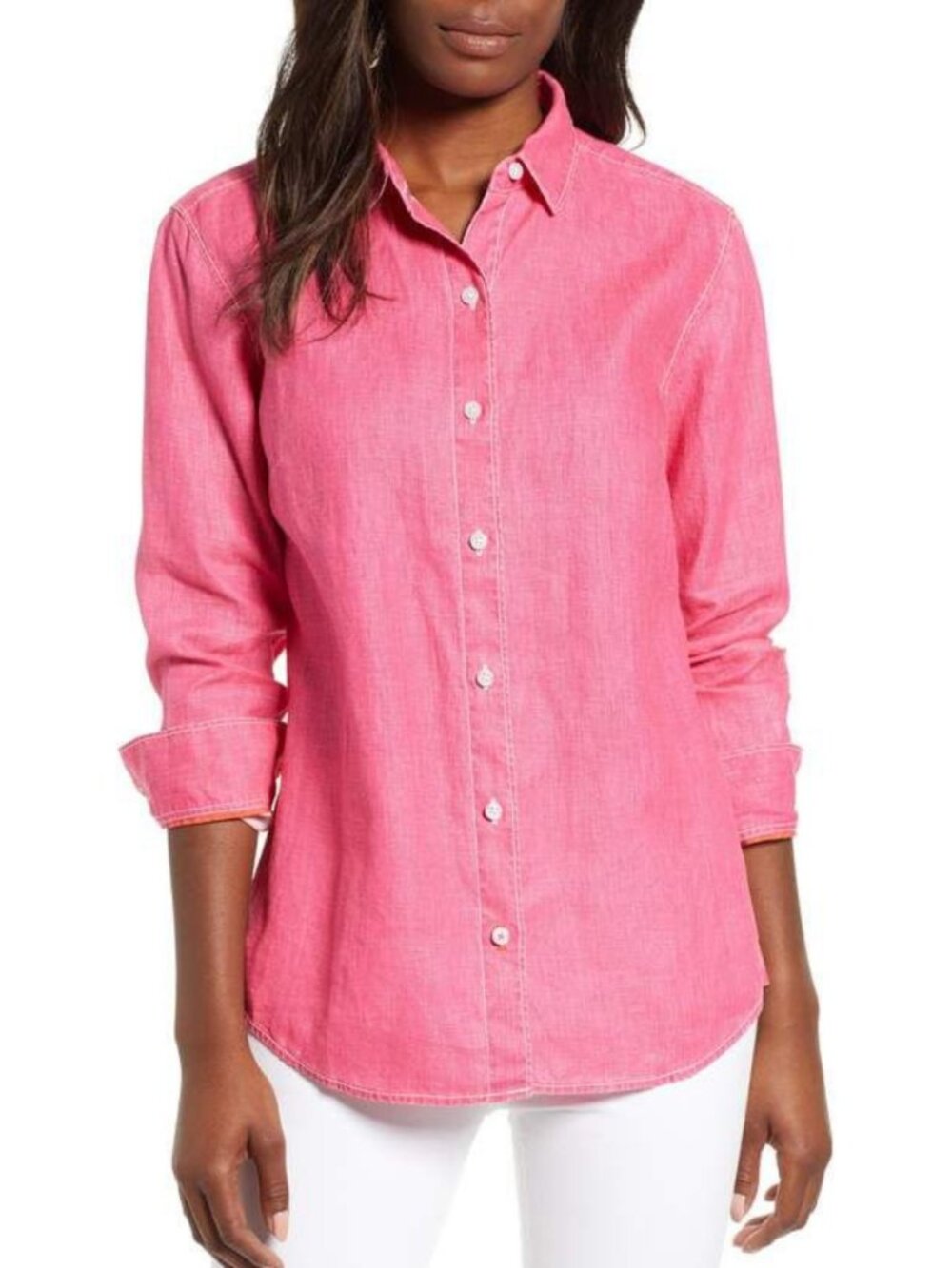 Tommy Bahama Pink Bahama Sea Glass Breezer Linen Shirt